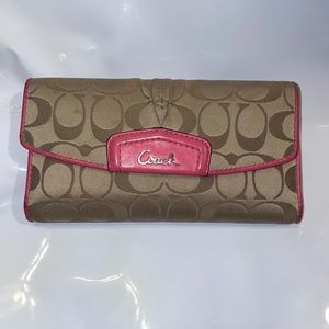 Pink coach wallet